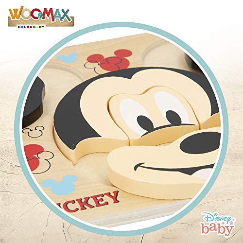 Disney - Puzzle infantil niños 1 año Puzzle xxl infantil Puzzle 5 Piezas grandes Juguetes educativos Puzzles niños Puzzle niñas Juguete bebé Juguetes madera 1 año Mickey