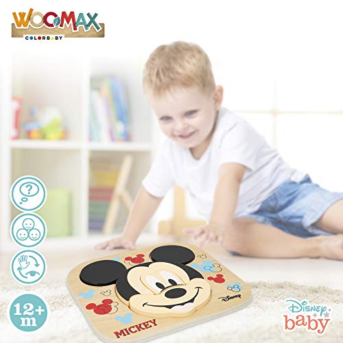 Disney - Puzzle infantil niños 1 año Puzzle xxl infantil Puzzle 5 Piezas grandes Juguetes educativos Puzzles niños Puzzle niñas Juguete bebé Juguetes madera 1 año Mickey