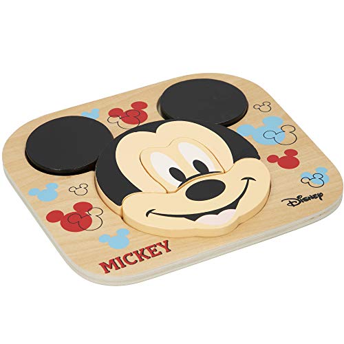 Disney - Puzzle infantil niños 1 año Puzzle xxl infantil Puzzle 5 Piezas grandes Juguetes educativos Puzzles niños Puzzle niñas Juguete bebé Juguetes madera 1 año Mickey