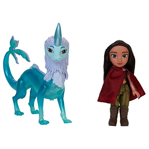 Disney Raya muñeca de 15 cm y Figura de Dragón con Funciones