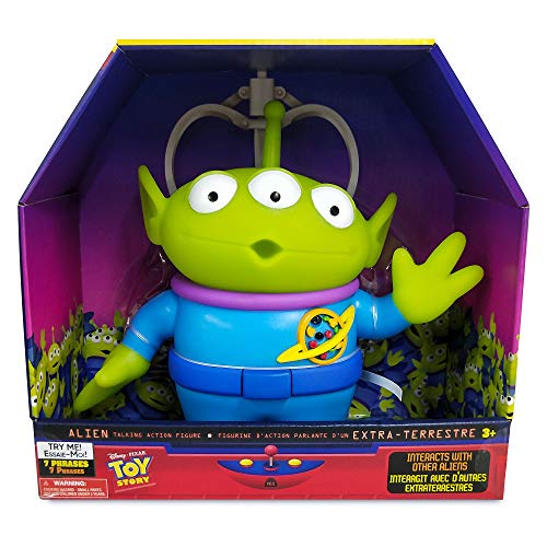 Disney Store: Alien, Figura de acción de Toy Story con Voz e interactiva, 25,5 cm, 7 Frases en inglés, Solo interactúa con Otras Figuras y Juguetes Alien, Partes articuladas, para Mayores de 3 años