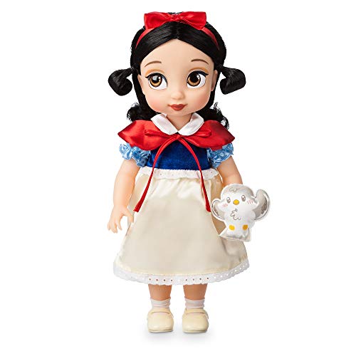 Disney Store: muñeca de Princesa niña Coleccionable de Blancanieves (colección Animators), 39 cm, Pelo enraizado y Traje realistas, Juguete de pájaro en Raso Acolchado, para Mayores de 3 años