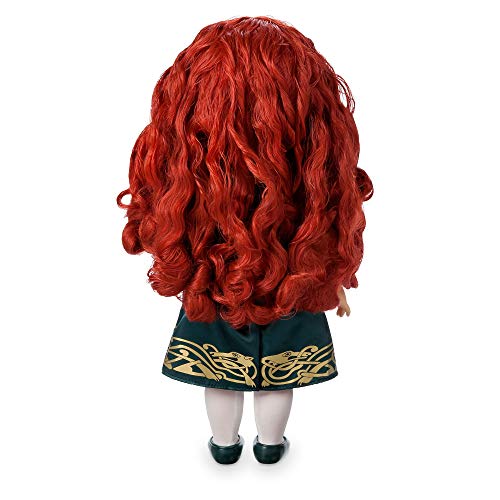 Disney Store: muñeca de Princesa niña Coleccionable de Mérida (colección Animators), Brave, 39 cm, Pelo enraizado y Traje realistas, Juguete de Angus en Raso Acolchado, para Mayores de 3 años