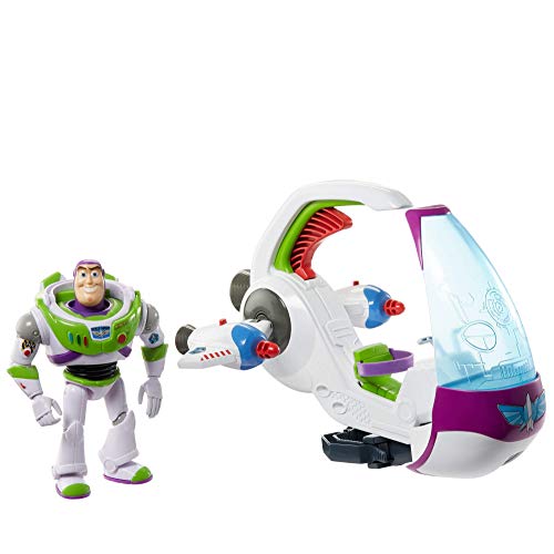 Disney Toy Story 4 Nave Exploradora Galáctica con Buzz Lightyear, nave espacial de juguete con figura de acción (GWY61)