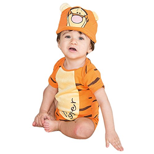 Disney Winnie the Pooh Tigger Jersey Bodysuit & Hat - Age 12-18 Months