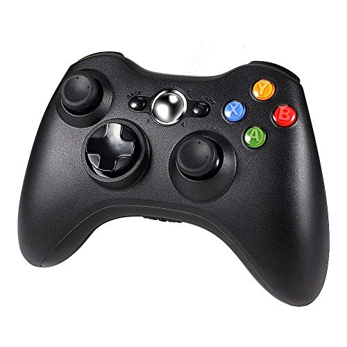 Diswoe Xbox 360 Controlador de Gamepad, Xbox 360 Inalámbrico Gamepad Controlador Joypad con Vibración Doble Ergonomía para Consola Microsoft Xbox 360, PC (Windows 10/8.1/8/7/XP)