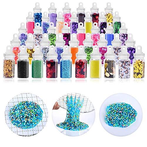 DIY Slime Kit Haz tu Propia Baba con 12 Colores de Baba de Cristal, Purpurina, Colgantes, rodajas de Fruta, Manualidades para niños de 6 a 12 años Regalo para niñas