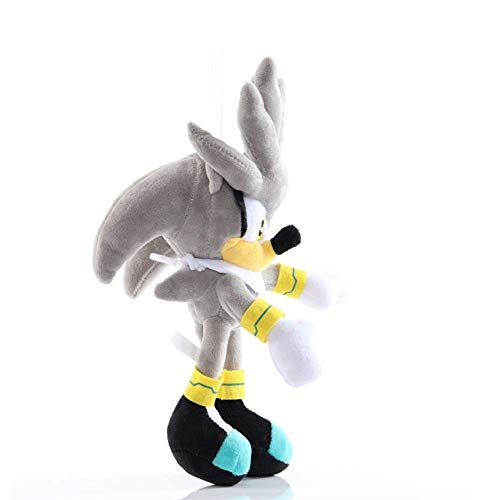 Dkdnjsk Peluche Juguete Hedgehog Dibujos animados Muñeca Silver Sonic Peluche Toys Super Sonic The Hedgehog Peluche Toy Soft PP Cotton Muñeca Peluche Muñecas Muñecas Ratón Peluche Juguete azul Supersó