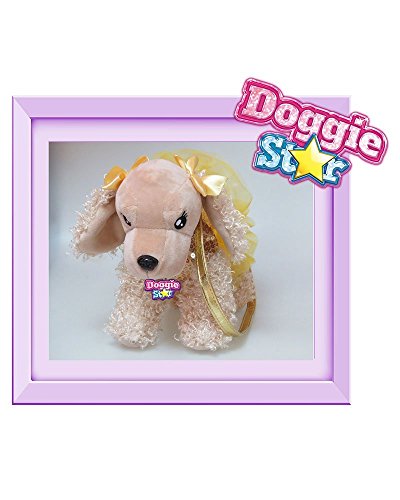 Doggie Star - Bolso con forma de perro - Cocó Rizos con tutú amarillo - Raza Cocker