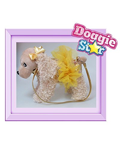 Doggie Star - Bolso con forma de perro - Cocó Rizos con tutú amarillo - Raza Cocker