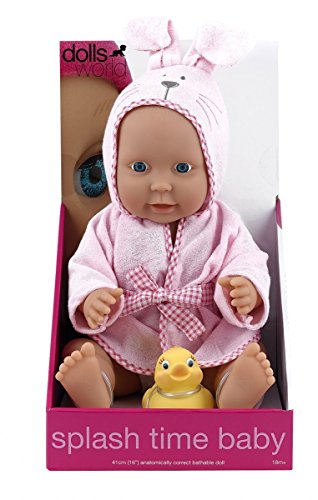 Dolls World 8552 - Muñeca con Albornoz y Patito de Goma