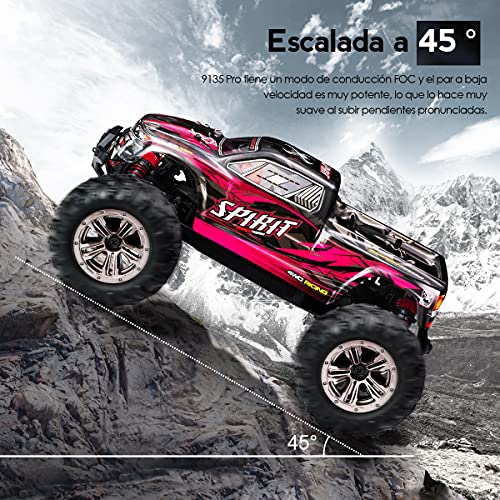 DOMIBOT Coche Teledirigido para Adulto 4x4 Coche Crawler RC 1/16 con Alta Velocidad 45km/h 2.4Ghz 80 Metros Coche Radiocontrol Coche Todoterreno RC DIY Carcasa de Coche Pro 5319