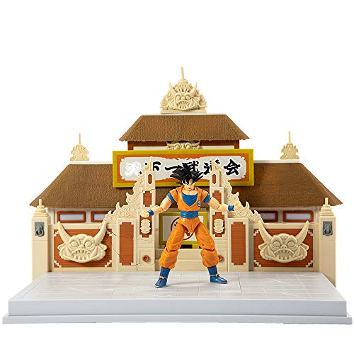 Dragon Ball Playset Torneo de Artes Marciales Tenkaichi Budokai con figura exclusiva Goku (Bandai 36831)