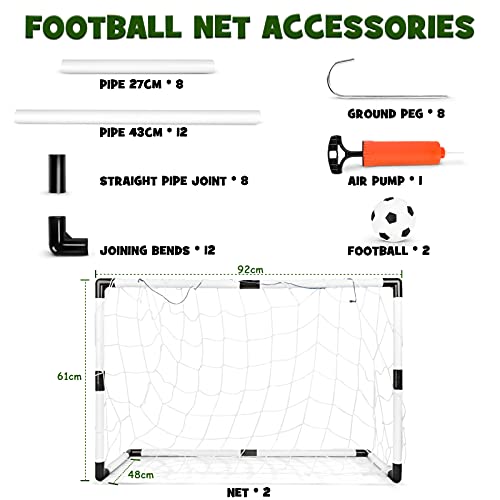 Dreamon Juego de 2 Puertas de Fútbol Infantil Portería de Fútbol y Bolas interactiva Juguete para Niños