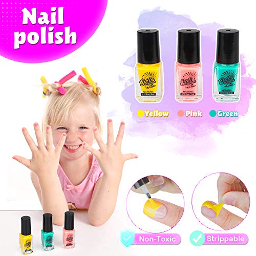 Dreamon Set de Pintauñas Niñas Esmalte Uñas con Secador de Uñas Maquillaje Juguetes Niña