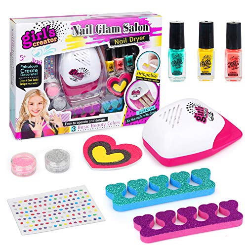 Dreamon Set de Pintauñas Niñas Esmalte Uñas con Secador de Uñas Maquillaje Juguetes Niña