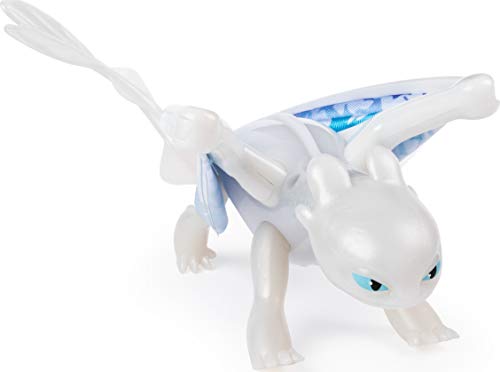 Dreamworks Dragons Lightfury Deluxe Dragon con Luces y Sonidos, para niños de 4 años en adelante