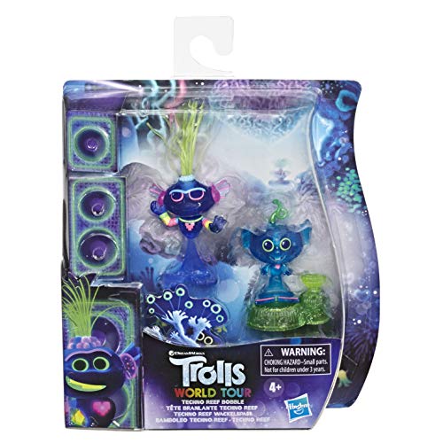 DreamWorks Trolls World Tour Techno Reef Bobble con Dos Figuras: una con una Base Bobble Action Plus. Juguete Inspirado en la película, Trolls World Tour