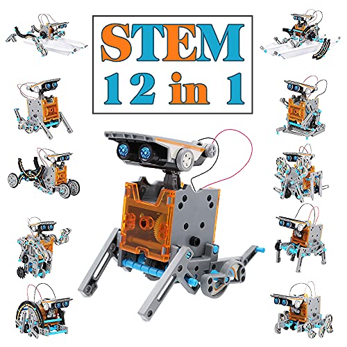 Dreamy Cubby Stem Toys Kit de Robot Solar para Niños de 8 Años 12 en1Educativo de Aprendizaje de Ciencias de Construcción con Alicates para Niños de 8 a 12 Años