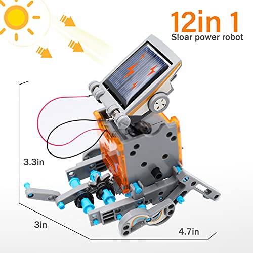 Dreamy Cubby Stem Toys Kit de Robot Solar para Niños de 8 Años 12 en1Educativo de Aprendizaje de Ciencias de Construcción con Alicates para Niños de 8 a 12 Años