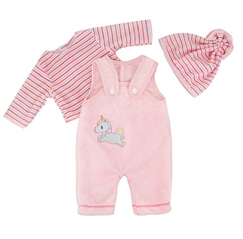 DUORUI Ropa de Muñeca Vestido de Tirantes Body para Muñeca New Born Baby Doll de 18 Pulgadas Patrón de Dinosaurio Unicornio