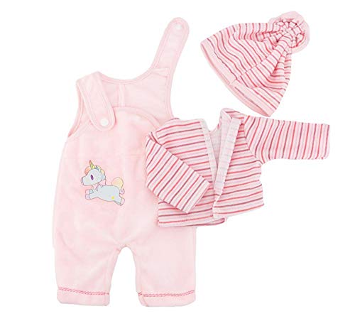 DUORUI Ropa de Muñeca Vestido de Tirantes Body para Muñeca New Born Baby Doll de 18 Pulgadas Patrón de Dinosaurio Unicornio