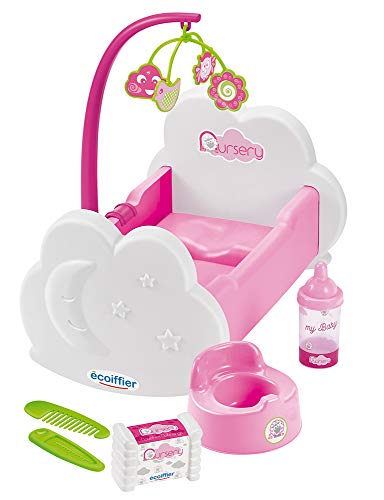 Ecoiffier- Cuna y Accesorios para Muñecas, Multicolor (2873)