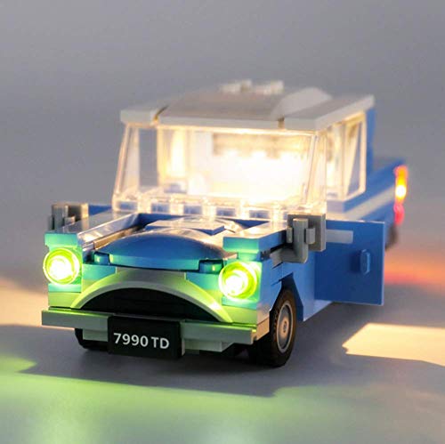 EDCAA Kit de iluminación LED para Harry Potter 4 Privet Drive House Set con Ford Anglia, Dobby Figure y Dursley Family Set compatible con Lego 75968 (no incluido)