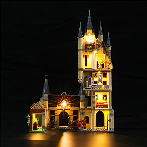 EDCAA Kit de iluminación LED para Harry Potter Hogwarts Castle Astronomy Tower Toy compatible con Great Hall y Whomping Willow Sets compatible con Lego 75969 (no incluido)