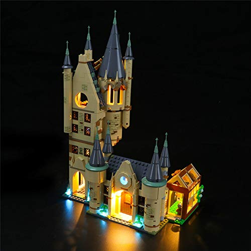 EDCAA Kit de iluminación LED para Harry Potter Hogwarts Castle Astronomy Tower Toy compatible con Great Hall y Whomping Willow Sets compatible con Lego 75969 (no incluido)