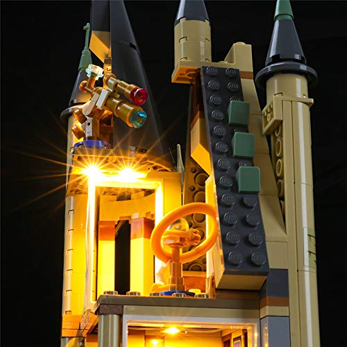 EDCAA Kit de iluminación LED para Harry Potter Hogwarts Castle Astronomy Tower Toy compatible con Great Hall y Whomping Willow Sets compatible con Lego 75969 (no incluido)