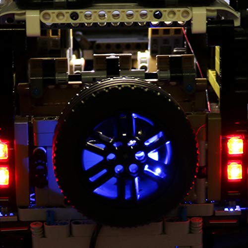 EDCAA Kit de luces LED para Technic Land Rover Defender Off Road 4x4 coche bloques de construcción compatible con Lego 42110 (no incluido modelo)