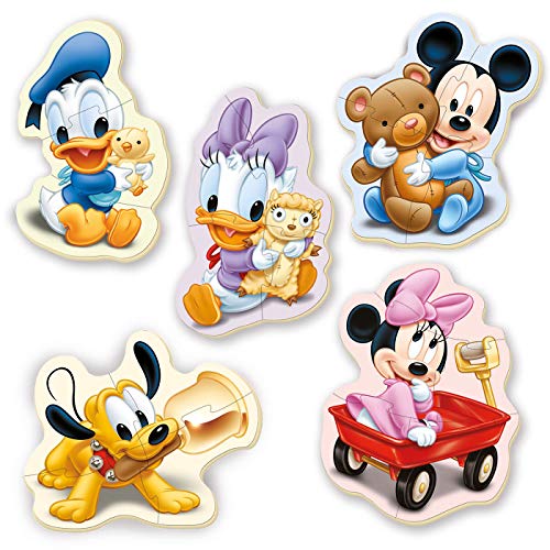 Educa - Baby Mickey Mouse 5 Puzzles Orogresivos de 3 a 5 Piezas, Multicolor (13813)