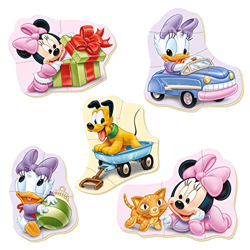 Educa - Baby Minnie Mouse 5 Puzzles Orogresivos de 3 a 5 Piezas, Multicolor (15612)