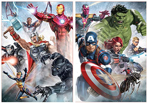 Educa Borras - Serie Marvel Avengers, 2 puzzles de 500 piezas Marvel mania (17994)