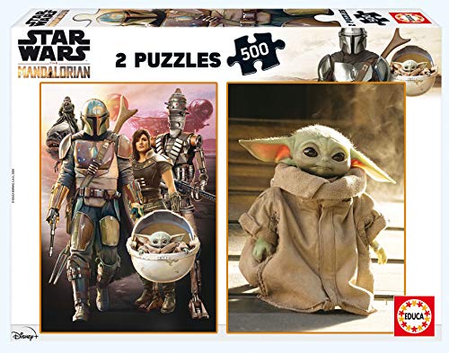 Educa Borras The Mandalorian 2 Puzzles x 500 Piezas, Multicolor, 2 x 500 (18871)