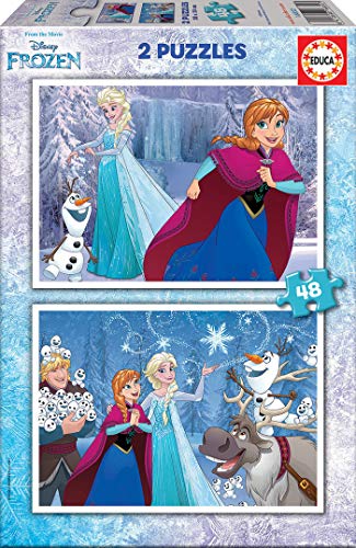 Educa Disney Frozen Puzzles, 2x48 Piezas, multicolor (16852)