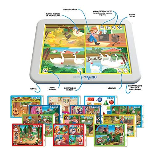 Educa - EducaTouch Junior Érase Una Vez...Cuentacuentos, con música y canciones, Juego educativo para niños, A partir de 24 meses, Ref.15746