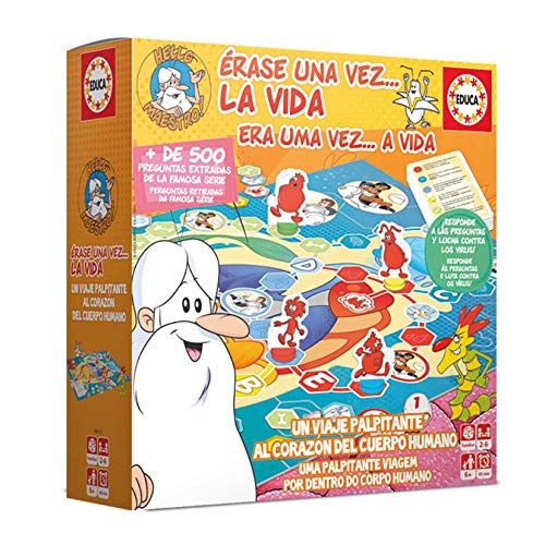 Educa - Érase una Vez…La Vida. Juego de Mesa Familiar Educativo. Preguntas y respuestas sobre el Cuerpo Humano. A Partir de 6 años. 18510