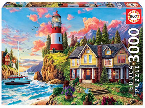 Educa - Faro Cerca del Océano Puzzle, 3000 Piezas, Multicolor (18507)