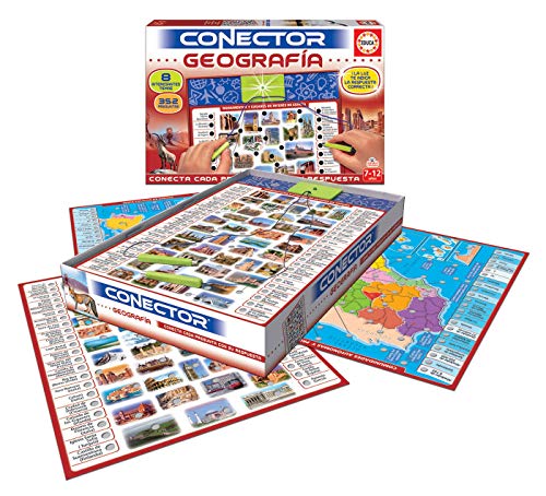 Educa - Geografía Juego Connector para Niños, Multicolor (17204)