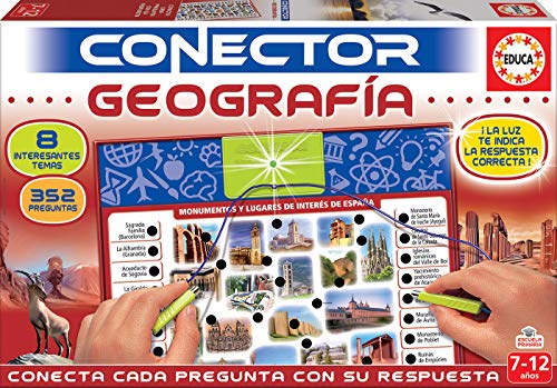 Educa - Geografía Juego Connector para Niños, Multicolor (17204)