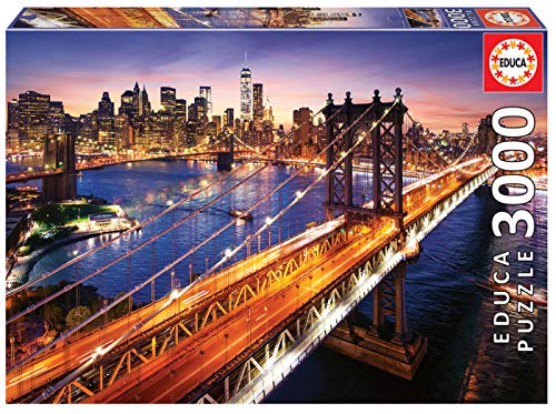 Educa - Manhattan al Atardecer Puzzle, 3 000 Piezas, Multicolor (18508)