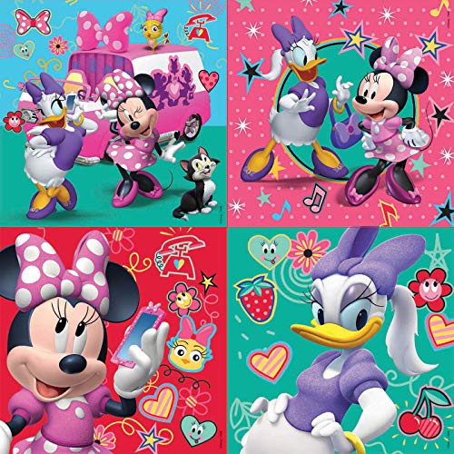 Educa - Minnie Ayudantes Felices Mickey and The Roadster Racers Maleta con Puzzles Progresivos, Multicolor (17638)