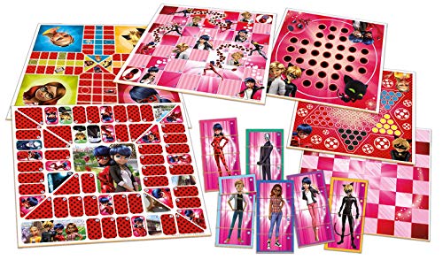 Educa Miraculous: Tales of Ladybug & Cat Noir Prodigiosa: Las Aventuras de Ladybug Set 8 En 1 Juegos de Mesa para Niños, multicolor (17261)