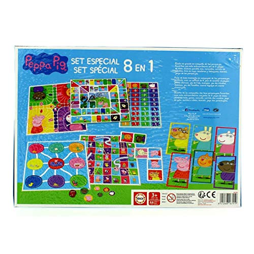 Educa Peppa Pig Juegos, Set 8 En 1, multicolor (16791)