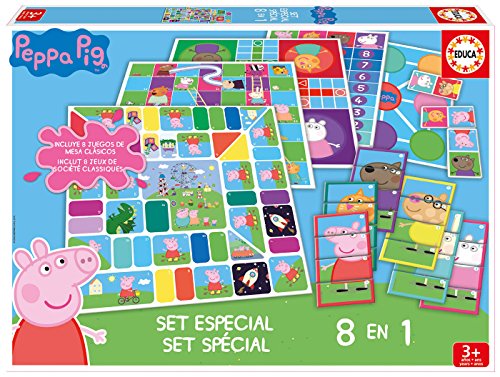 Educa Peppa Pig Juegos, Set 8 En 1, multicolor (16791)