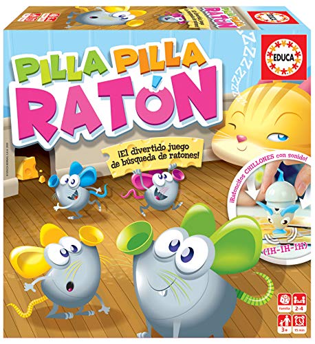 Educa - Pilla pilla ratón. Juego de Mesa Infantil. A Partir de 3 años. 18860