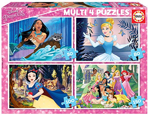 Educa - Princesas Disney Princess Conjunto de Puzzles, Multicolor (17637)