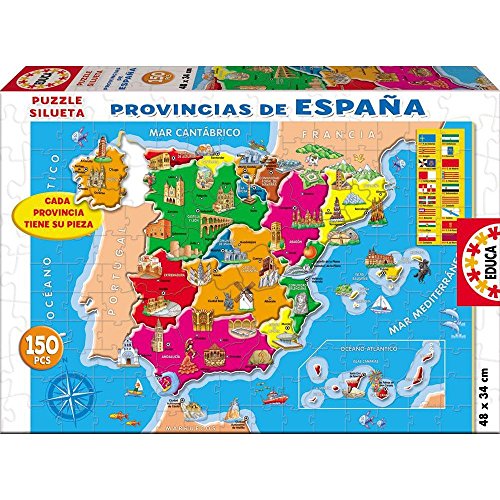 Educa - Provincias España Puzzle, 150 Piezas, Multicolor (14870)